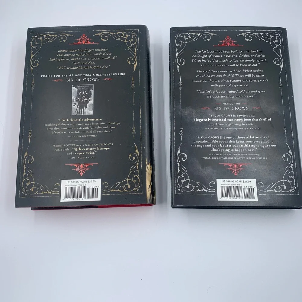 Six of Crows Duology HC Lot Leigh Bardugo Crooked Kingdom Sprayed Edges 1st